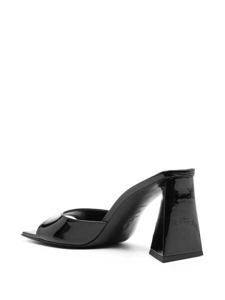 Sandale THE ATTICO The Attico Mini Devon 85 Leather Sandals Black Femei (BM 16245618) 3