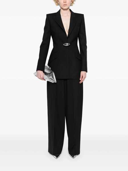 Pantaloni casual GIUSEPPE DI MORABITO Giuseppe Di Morabito Wool Pants Black Femei (BM 16245858) 2