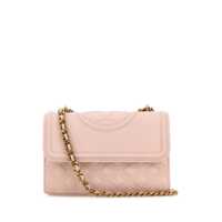 Genti de umar Tory Burch Small Pink Leather Fleming Convertible Shoulder Bag Femei