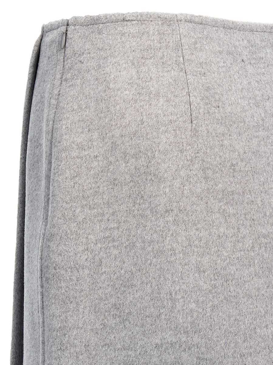 Fuste Tory Burch Tory Burch Wool Mini Skirt GREY Femei (BM 16248990) 4
