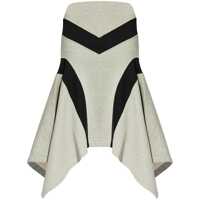 Fuste The Attico Grey Cotton Skirt Femei