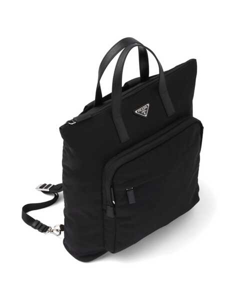Genti de mana Prada Prada Re-Nylon Saffiano-Leather Tote Bag Black Barbati (BM 16251369) 4