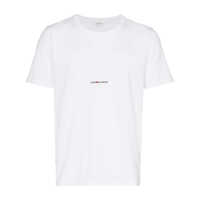 Tricouri Saint Laurent Logo Cotton T-Shirt Barbati