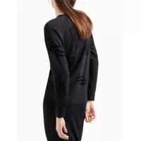 Imbracaminte Armani Exchange Dama - Pulovere Armani Exchange Armani Exchange Sweaters BLACK/BLACK LOGO Femei (BM 16255464) - B-mall.ro