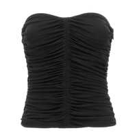 Topuri Saint Laurent Strapless Draped Top Femei
