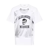 Tricouri Alexander McQueen Logo Print T-Shirt Barbati
