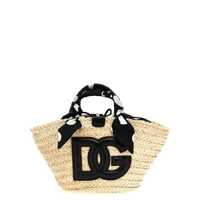 Genti de mana Dolce & Gabbana Black Raffia Satchel Femei