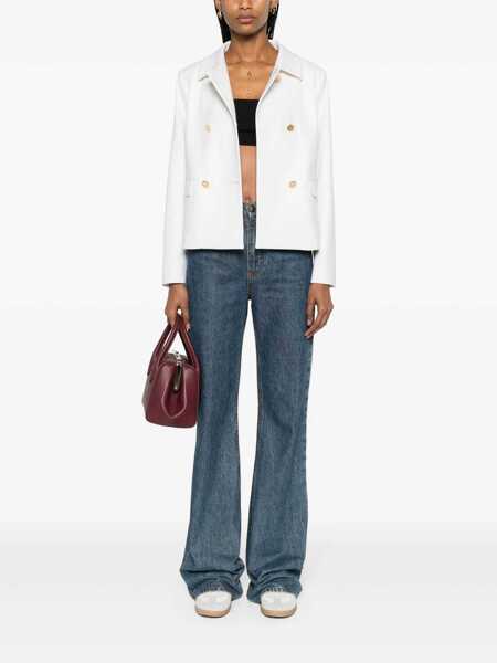 Sacouri KITON Kiton Cropped Double-Breasted Jacket WHITE Femei (BM 16267863) 2
