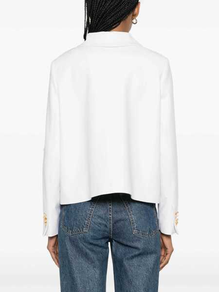 Sacouri KITON Kiton Cropped Double-Breasted Jacket WHITE Femei (BM 16267863) 4