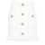 Balmain Balmain Button Tweed Skirt WHITE