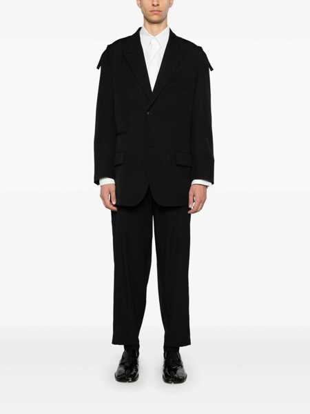 Geci Y-3 Yohji Yamamoto Single-Breasted Blazer With Strap Detail Black Barbati (BM 16272546) 2