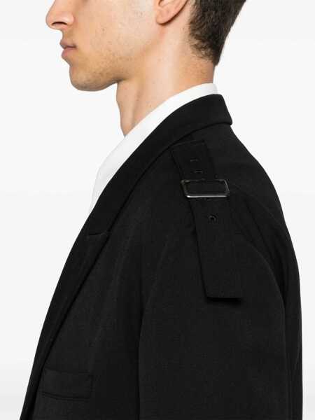 Geci Y-3 Yohji Yamamoto Single-Breasted Blazer With Strap Detail Black Barbati (BM 16272546) 5