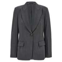 Sacouri Brunello Cucinelli 'Monile' Single-Breasted Blazer Femei