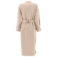 Paltoane Brunello Cucinelli Hand-Crafted Coat In Cashmere Double Beaver Cloth With Monili Femei