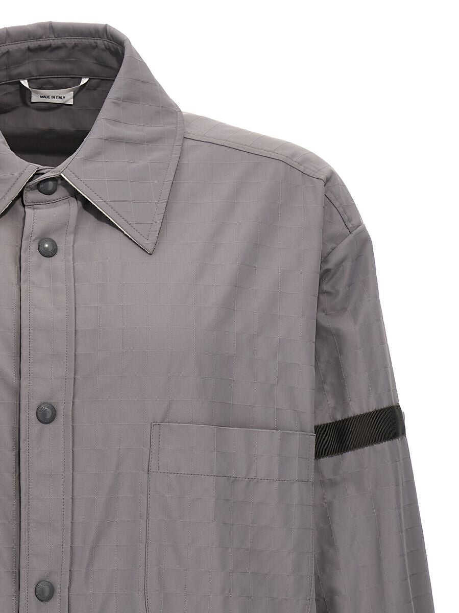 Camasi Thom Browne Thom Browne Snap Front Overshirt GRAY Barbati (BM 16276719) 3