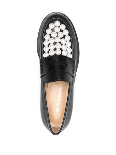 Mocasini MACH & MACH Mach & Mach Sirene Bicolour Pearl Loafers Shoes Black Femei (BM 16280184) 4