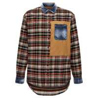 Camasi DSQUARED2 Multicolour Flanel Cotton Shirt Barbati