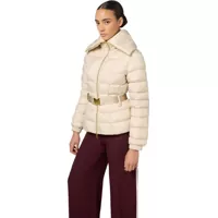 Geci de iarna Dama pagina 3 - Geci de iarna Elisabetta Franchi ELISABETTA FRANCHI CREAM BELTED PADDED JACKET White Femei (BM 16287930) - B-mall.ro