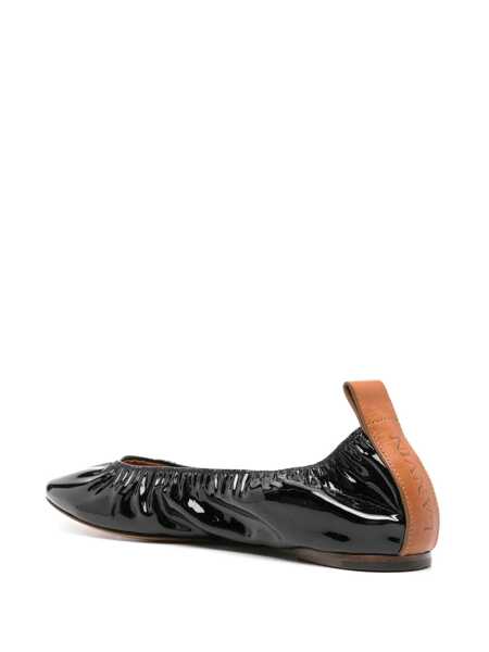 Pantofi fara toc Lanvin Lanvin Leather Ballerina Flats Black Femei (BM 16288878) 3