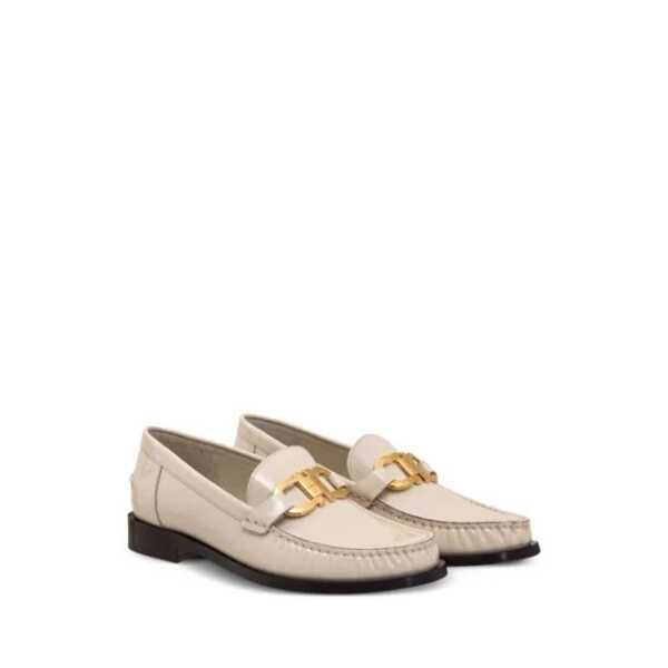 Pantofi fara toc Salvatore Ferragamo Salvatore Ferragamo Maryan Leather Loafers White Femei (BM 16288893) 2