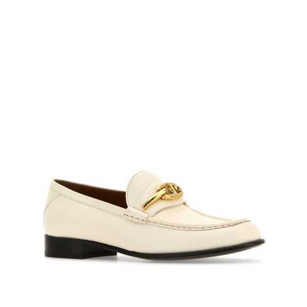 Pantofi fara toc Valentino Garavani Valentino Garavani Vlogo The Blond Edition Leather Loafers White Femei (BM 16288902) 2