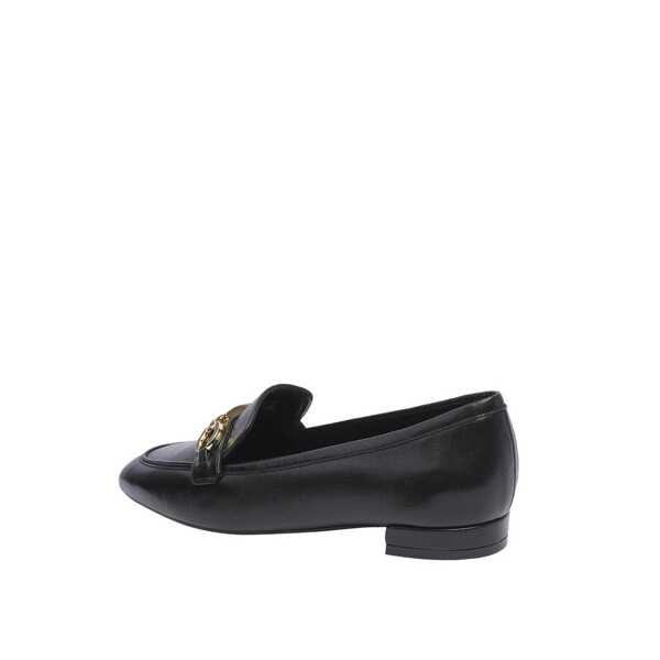 Pantofi fara toc Stuart Weitzman Stuart Weitzman Signature Square Leather Loafers Black Femei (BM 16288911) 3