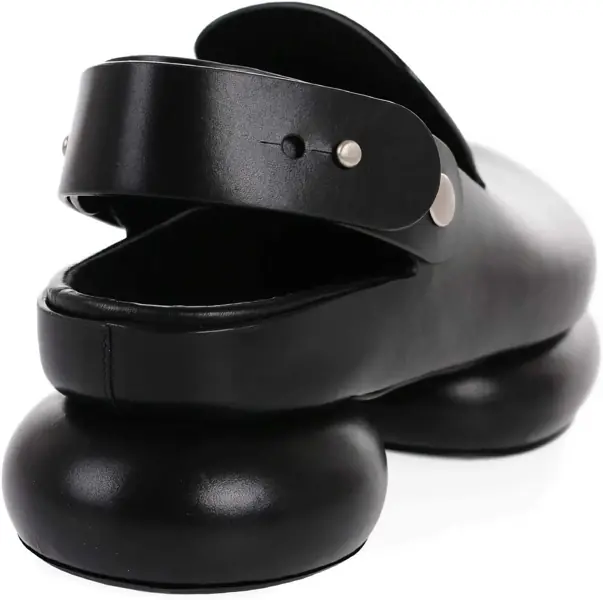 Sandale fara toc Jil Sander Chunky Sole Leather Slingback Sandals Black Femei (BM 16289019) 3