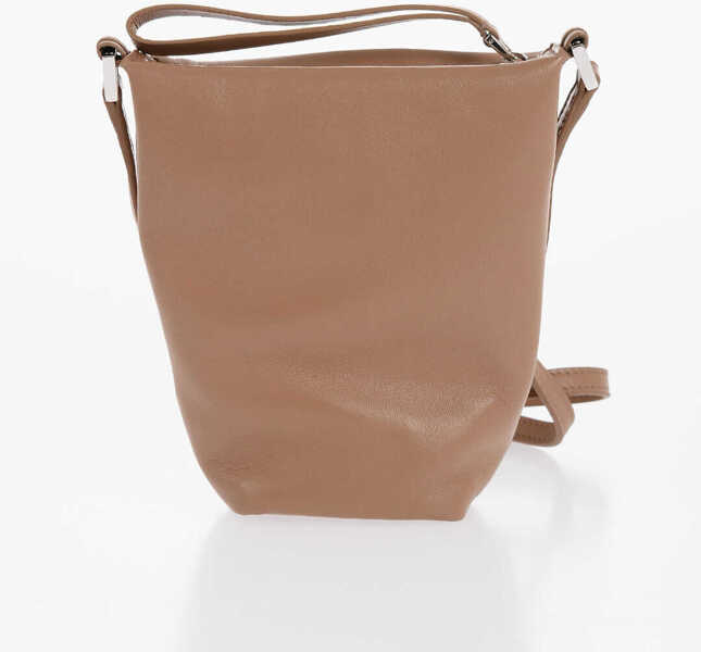 Genti tip postas Jil Sander Leather Mini Shoulder Bag Take Away With Zip Closure Brown Femei (BM 16289274) 3