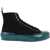 Jil Sander Rubber Sole Jungle Canvas Lace-Up Sneakers Black