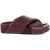 Jil Sander Criss Cross Designed Leather Sandals Burgundy