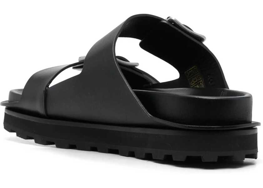 Sandale Jil Sander Leather Sandals With Double Buckle Black Barbati (BM 16289307) 3