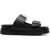 Jil Sander Leather Sandals With Double Buckle Black