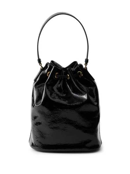 Genti de mana Prada Prada Duet Patent Leather Bucket Bag Black Femei (BM 16290804) 2