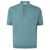 FILIPPO DE LAURENTIIS Filippo De Laurentiis Short Sleeves Ribbed Polo Clothing BLUE