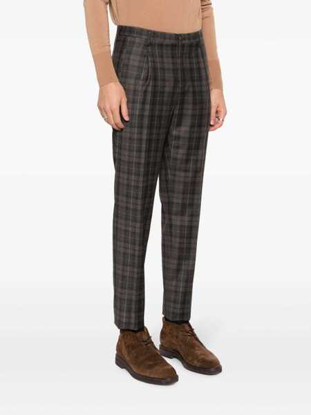 Pantaloni Incotex Incotex Checked Trousers Clothing BROWN Barbati (BM 16300872) 3