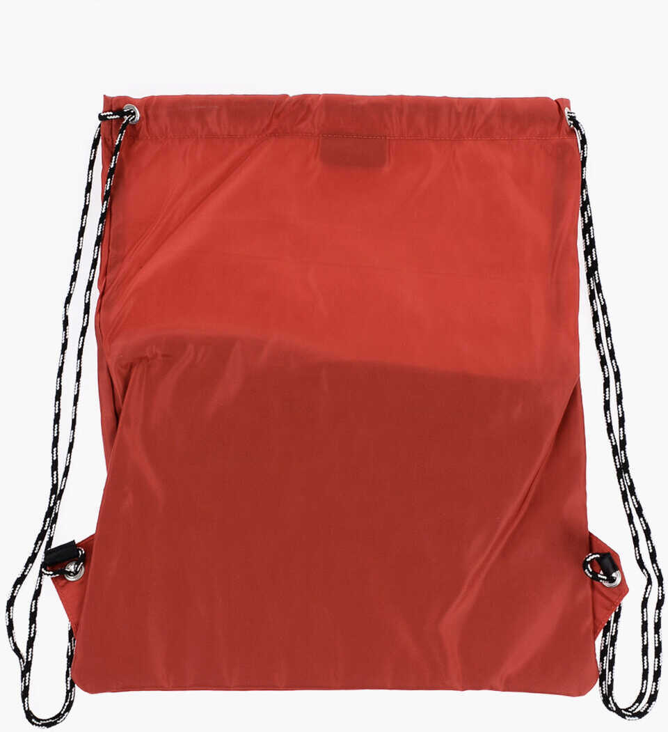 Rucsacuri Neil Barrett Solid Color Nylon Drawstring Backpack With Monogram Red Barbati (BM 16301184) 3