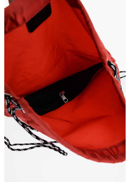 Rucsacuri Neil Barrett Solid Color Nylon Drawstring Backpack With Monogram Red Barbati (BM 16301184) 4