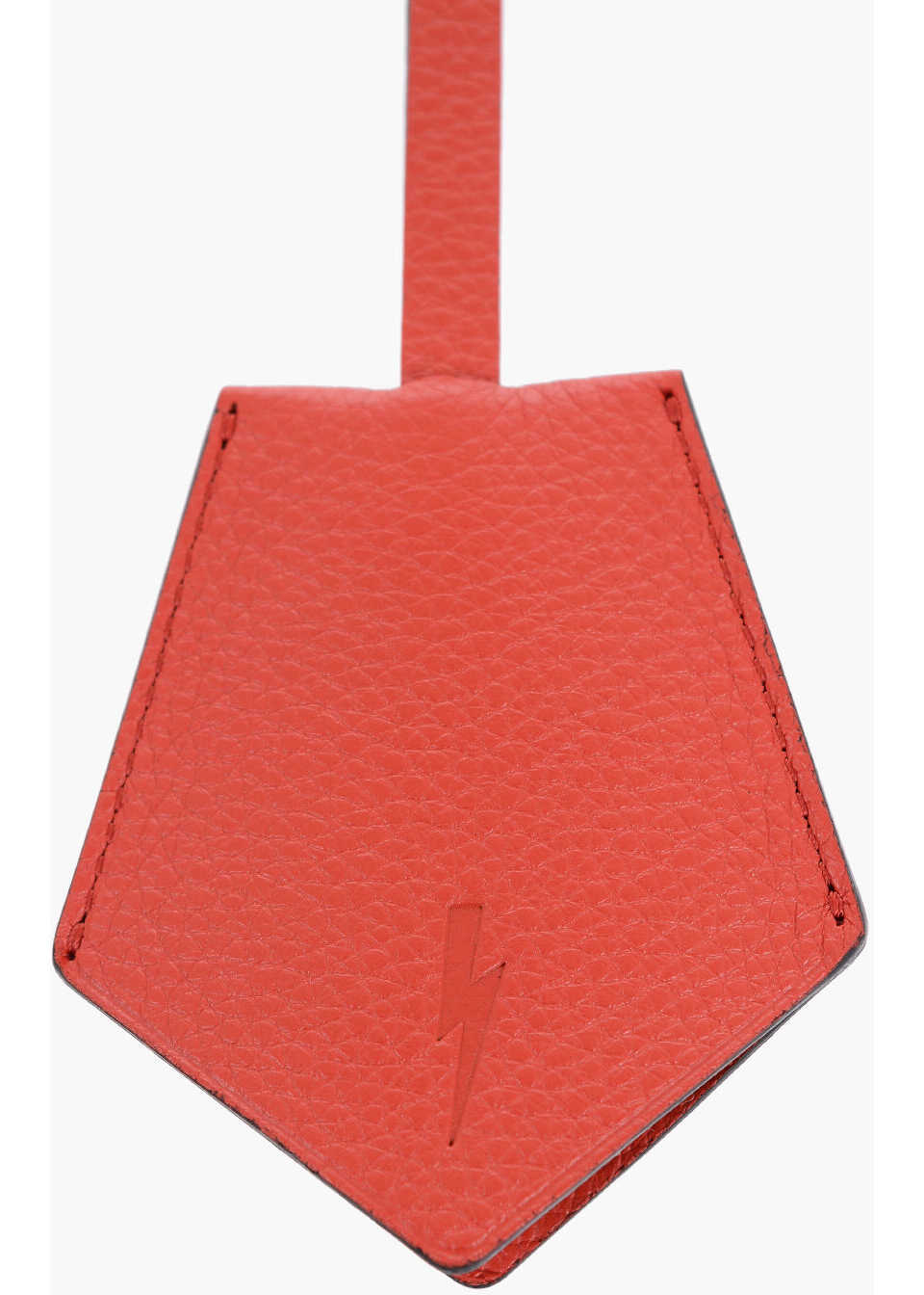 Brelocuri Neil Barrett Solid Color Textured Leather Keyring Red Barbati (BM 16301202) 2