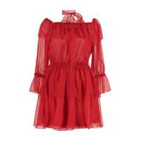 Rochii Gucci Ruffled Chiffon Dress Femei