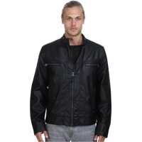 Geci Faux Leather Moto Jacket Barbati