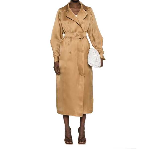 Trenciuri Max Mara Max Mara Sfilata Sacco Silk Trench Brown Femei (BM 16308600) 2
