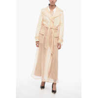 Geci Dolce & Gabbana Dama - Trenciuri Dolce & Gabbana 1995 Double-Breasted See-Through Mesh Trenchcoat Pink Femei (BM 16308900) - B-mall.ro