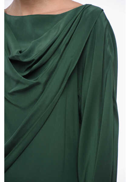 Bluze Chloe Silk Wrap Blouse Green Femei (BM 16309059) 3