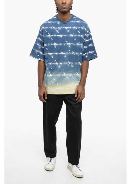 Tricouri Jil Sander Crew Neck Blue Sky Printed Cotton T-Shirt Light Blue Barbati (BM 16309062) 4