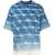 Jil Sander Crew Neck Blue Sky Printed Cotton T-Shirt Light Blue