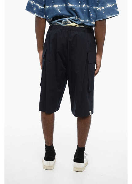 Pantaloni scurti Jil Sander Cotton Cargo Shorts With Rope Drawstring Blue Barbati (BM 16309068) 2
