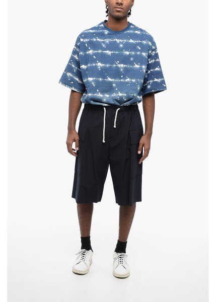 Pantaloni scurti Jil Sander Cotton Cargo Shorts With Rope Drawstring Blue Barbati (BM 16309068) 4