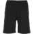 Alexander McQueen Brushed Cotton Shorts With Side Logoed Bands Black