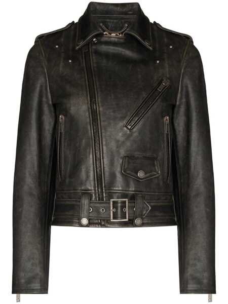 Geci biker Golden Goose Black Leather Biker Jacket Golden Goose Woman Black Femei (BM 16314828) 1