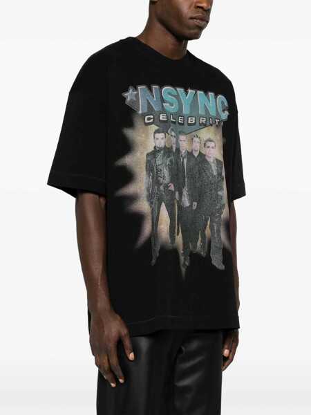 Tricouri 1989 STUDIO Printed Nsync Celebrity Crew-Neck T-Shirt Black Barbati (BM 16316997) 3